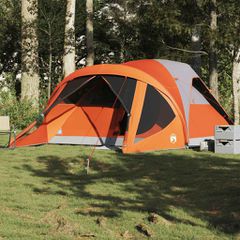 Σκηνή Κάμπινγκ Τούνελ 6 Ατόμων Αδιάβροχη Γκρι/Πορτοκαλί 4009460