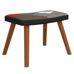 Πολυθρόνα Relax Σχέδιο Patchwork Υφασμάτινη με Σκαμπό 328196-thumb-5