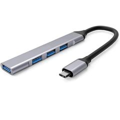 GREEN LYCA 4-1 USB Hub 1 x USB 3.0 & 3 x USB 2.0 Ports (Ασημί)
