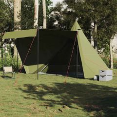 Σκηνή Οικογενειακή Tipi 8 Ατόμων Αδιάβροχη Πράσινη Λαδί 4009449