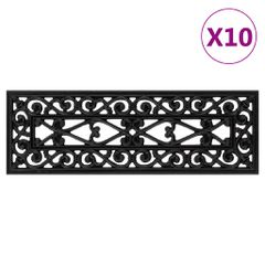 Πατάκια Σκάλας 10 τεμ. 25 x 75 εκ. από Καουτσούκ 155629