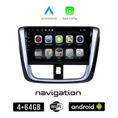 TOYOTA YARIS (2015 - 2020) Android οθόνη αυτοκίνητου 4GB + 64GB με GPS WI-FI (ηχοσύστημα αφής 10" ιντσών OEM Android Auto Apple Carplay Youtube Playstore MP3 USB Radio Bluetooth Mirrorlink εργοστασιακ