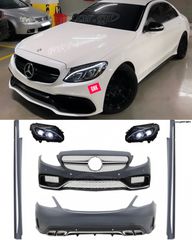 BODY KIT MERCEDES C-Class W205 Sedan (with Full LED Headlights 2014-up) C63 AMG Design
