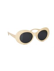 Γυναικεία μπεζ οβάλ γυαλιά ηλίου μονόχρωμα Luxury S5700