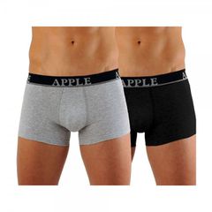 Apple Ανδρικό Μπόξερ Βαμβακερό Σετ 2 Τεμαχίων Με Φαρδύ Λάστιχο