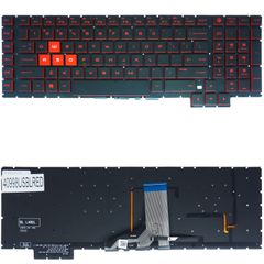 Πληκτρολόγιο - Laptop Keyboard για HP Omen 17-an075TX 3FF55PA 17-an100TX 4CC25PA 17-an101TX 4CC13PA L14993-031 L14993-041 L14993-051 L14993-061 US No Frame Backlight Red ( Κωδ.40998USBLRED )