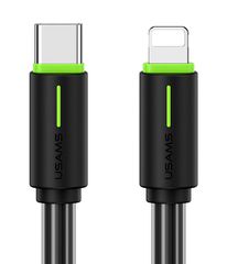 USAMS καλώδιο Lightning σε USB-C US-SJ735, 30W, 480Mbps, 1m, μαύρο