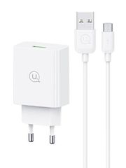 USAMS φορτιστής τοίχου SCXLTZ01 με καλώδιο micro USB, USB, 18W, λευκός