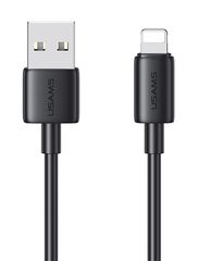 USAMS καλώδιο Lightning σε USB US-SJ709, 2.4A, 480Mbps, 1m, μαύρο