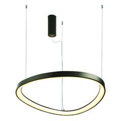 Kρεμαστό φωτιστικό Led Harmony 73W με δυνατότητα επιλογ΄ής απόχρωσης φωτός CCT 5800lm μαύρο ματ μεταλλικό IP20 D80xH120cm