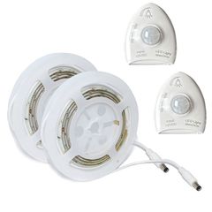Kit Led Dimmable ταινία Led SMD NANO 2x1.2m 2x5.8W 2x570lm IP65 θερμό χρώμα φωτός 3000K 2 αισθητήρες & 12VDC τροφοδοτικό