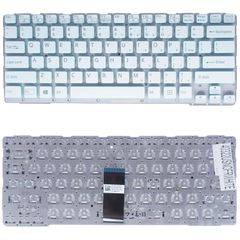 Πληκτρολόγιο - Laptop Keyboard για Sony Vaio SVE14 SVS14 SVE14A SVE14A15FXS 149114711US 9Z.N6BBF.R01 D12C06007836 US No Frame White with Blue ( Κωδ.40322USNOFRWHITE )