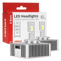 Amio - ΛΑΜΠΕΣ D5S 12V 6.000K 6800lm 70W CAN-BUS LED D-BASIC SERIES - 2 Τεμ. (03630/AM)