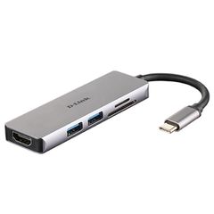 Σταθμός σύνδεσης 5 θυρών, με υποστήριξη οθόνης ανάλυσης ως 4Κ και με πολλαπλές λειτουργίες για laptop και PC, από μία μόνο σύνδεση SuperSpeed USB 3.0 Type-C