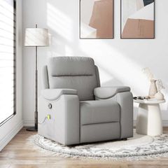 καρέκλα ανάκλισης μασάζ Cloud Grey Fabric 4015699