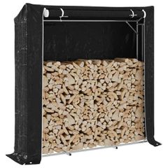 vidaxL Ράφι για καυσόξυλα με κάλυμμα βροχής 200x40x200 εκ. 4104956