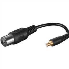 Αντάπτορας σύνδεσης GOOBAY Coaxial σε micro Coaxial με μήκος 10cm μαύρο χρώμα