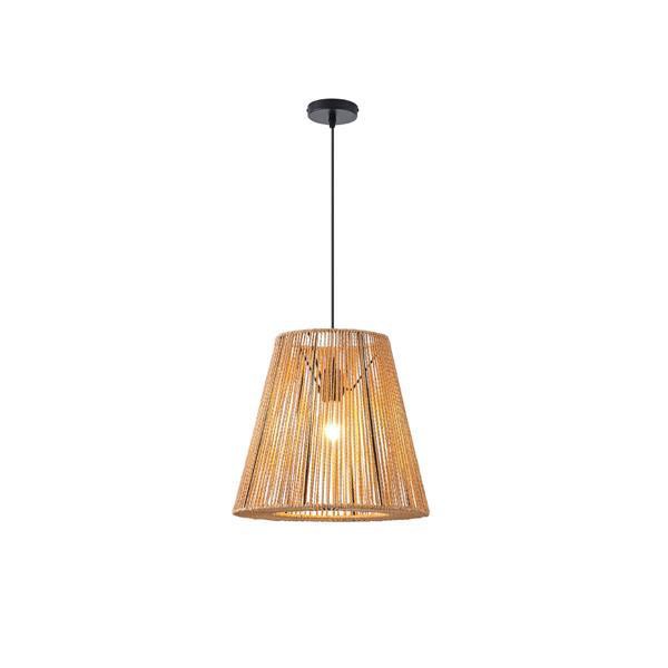 Φωτιστικό κρεμαστό ραττάν 1xE27 max 15W 380x1350mm καφέ χρώμα ARTE ILLUMINA VENTO