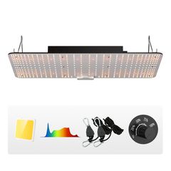 VEVOR LED Φως ανάπτυξης, 200W Πλήρες φάσμα Dimmable, Υψηλής απόδοσης Samsung 2B1B Diodes Λαμπτήρας καλλιέργειας για φυτά εσωτερικού χώρου Σπορόφυτα Veg και Bloom Θερμοκήπιο Καλλιέργεια, Daisy Chain Dr