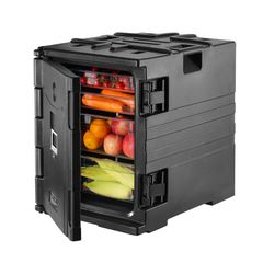 Βάση μεταφοράς φαγητού VEVOR Insulated, Hot Box 82 Qt για Catering, LLDPE Food Box Carrier με διπλές πόρπες, θερμαντήρας φαγητού εμπρός φόρτωσης με λαβές, στοιβαζόμενος τελικός φορτωτής για εστιατόριο
