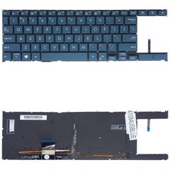 Πληκτρολόγιο - Laptop Keyboard για Asus Zenbook Duo 14 UX481 UX481FA UX481FAY UX481FL UX481FLY 0KNB0-5622US00 0KN1-A31US13 9Z.NGQBU.001 US No Frame Dark Blue ( Κωδ.41084USBLUE )
