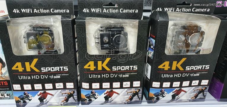 4K action camera σε μαύρο χρώμα