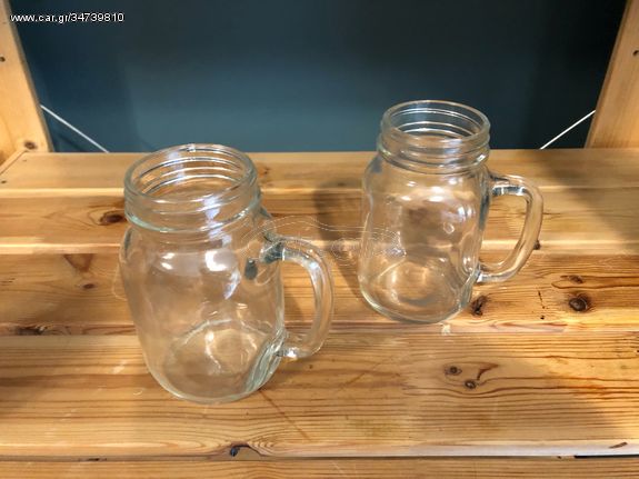 Γυάλινα ποτήρια με χερούλι 650ml 24τεμάχια άθικτα UTOPIA Tennessee Handled Jar 