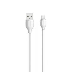 Кαλώδιο δεδομένων LDNIO LS372, Micro USB, 2.0m, Λευκό - 40073