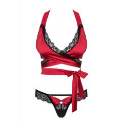 Plus Size Obsessive Sensuelia Green Set-thumb-2