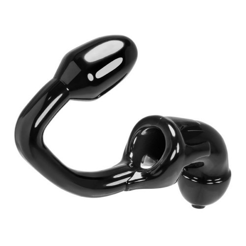 Tailpipe Chastity Cock-Lock With Attached Butt Plug