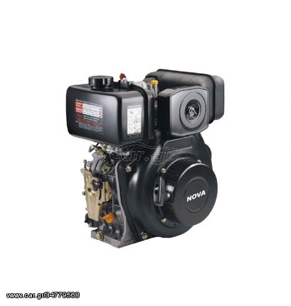 Κινητήρας πετρελαίου NOVA LD 186F αερόψυκτος με Κώνο Ιταλίας σκαπτικών & Μίζα 10 HP ( 51B29 )