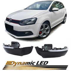 Φλας Καθρέπτη Για Vw Polo 6R 6C 09-17 Dynamic Led Canbus Λευκό 2 Τεμάχια