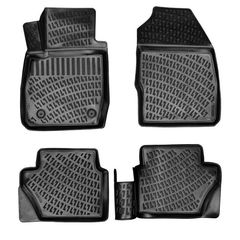 Πατάκια Σκαφάκια 3D Από Λάστιχο TPE Για Ford Fiesta 08-17 Rizline 4 Τεμάχια Μαύρα