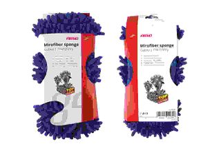 Amio Microfiber Sponge-Σφουγγάρι γάντι γενικής χρήσης Cwash-08 01275