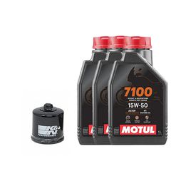 Πακέτο Service MOTUL 7100 15w-50 Με Φίλτρο Λαδιού ΚΝ138 3L Suzuki V-Strom 6502015503L138