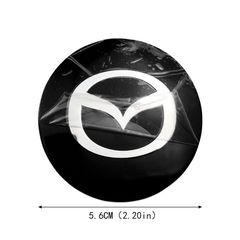 Αυτοκόλλητο Έμβλημα Καπάκι  Κάλυψης με Λογότυπο Mazda  Χρώμα Μαύρο  Τάσσι  56mm
