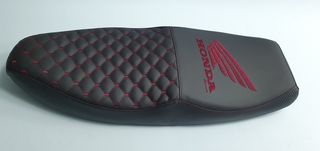 Σέλα Honda GLX μπακλαβά με δερματίνη και carbon-thumb-1