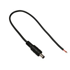 Ταχυσύνδεσμος DC Jack 5.5x2.1mm αρσενικός για ταινία LED IP20 STRIPDC μαύρος 30x2.1x2.1cm