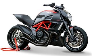 HP CORSE Εξατμίσεις Διπλά Τελικά HYDROFORM BLACK Ducati Diavel 2011- 2016 Factory Version  