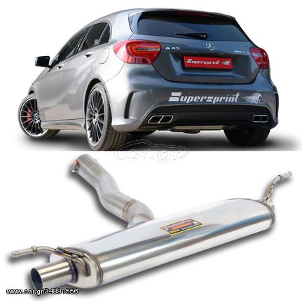 MERCEDES W176 A 45 AMG (360 Hp) 2013 -> Rear exhaust Right - Left. Supersprint Exhausts