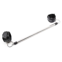 Metal Spreader Bar with fur wrist restraints 50 cm