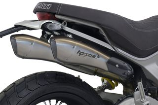 HP CORSE Εξατμίσεις Διπλά Τελικά HYDROFORM SHORT SATIN  Ducati Scrambler 1100 2018 - 2020
