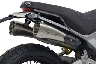 HP CORSE Εξατμίσεις Διπλά Τελικά HYDROFORM CORSA SHORT SATIN   Ducati Scrambler 1100 