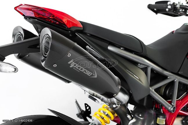 HP CORSE Εξατμίσεις Διπλά Τελικά EVOXTREME 260 BLACK Ducati HyperMotard 950 2019 - 2021