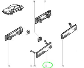 ΧΕΡΟΥΛΙ ΠΟΡΤΑΣ ΟΔΗΓΟΥ RENAULT 21 CHROME-thumb-1