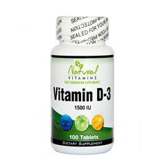 Natural Vitamins Vitamin D-3 1500 IU 100 Tabs Βιταμίνη D3