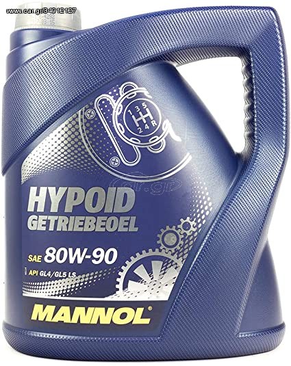 Βαλβολίνη 80W90 GL5 4lt HYPOID MANNOL.