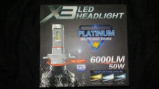 ΛΑΜΠΕΣ LED X3 6000LM 50W H4
