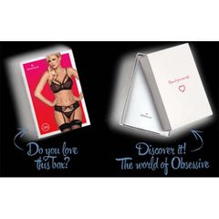 Obsessive Seductive 3 pcs Lingerie Set Black-thumb-3