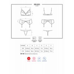 Obsessive Seductive 3 pcs Lingerie Set Black-thumb-1